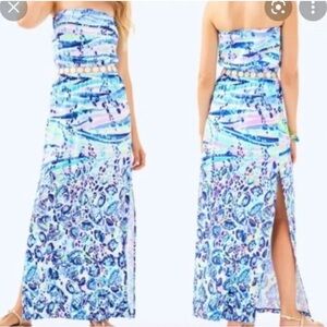 Lilly Pulitzer Chasing Waves Cut Out Shell Maxi